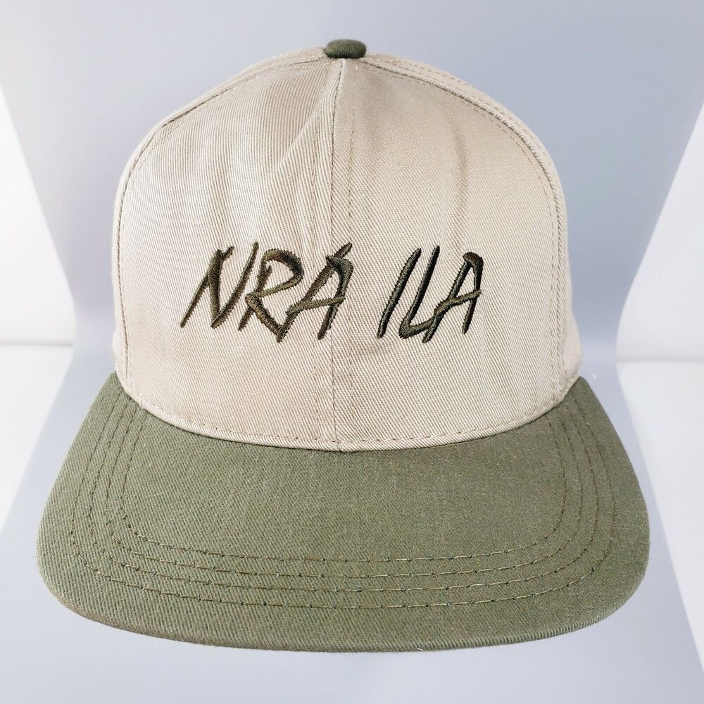 NRA ILA Embroidered Dad Hat Beige Green Strap Back Adjustable Hunting USA
